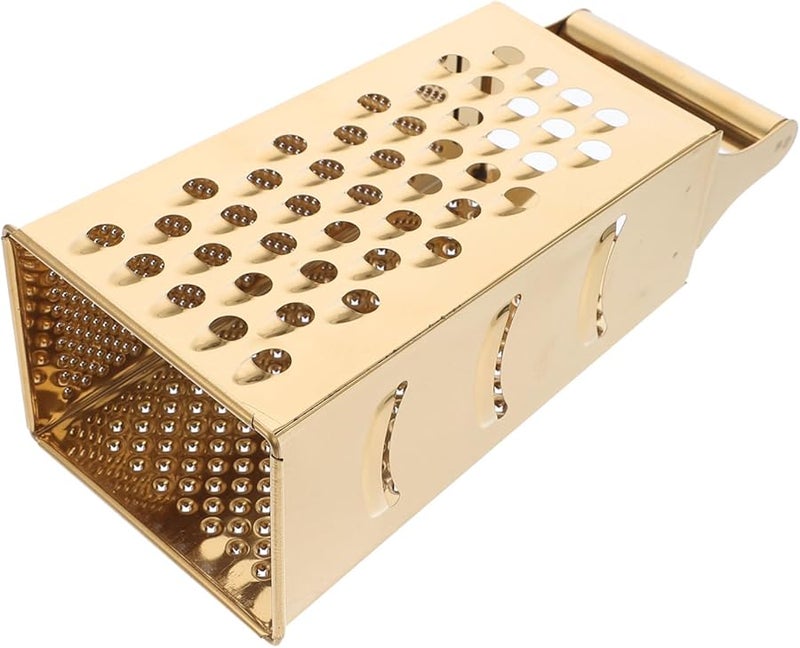 Stainless Steel Grater For Vegetables Cheese And Fruit With Non Slip Handle Easy Storage - Image 1